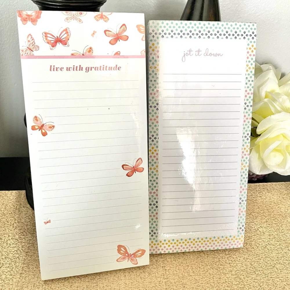 NWT Colorful Polka Dot Gratitude Notebook/Journal Notepad Stationery Bundle